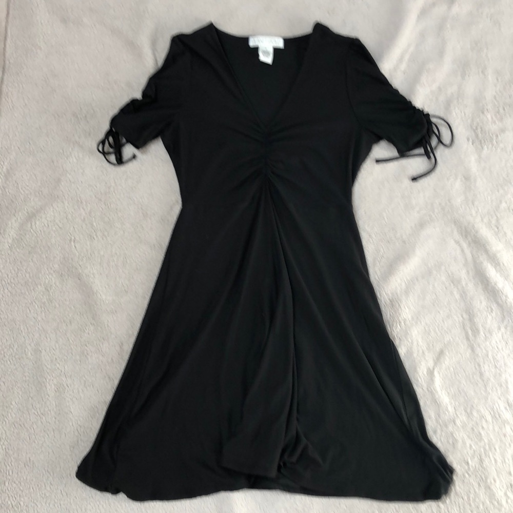Planet Gold Black cotton jersey dress. Size small.